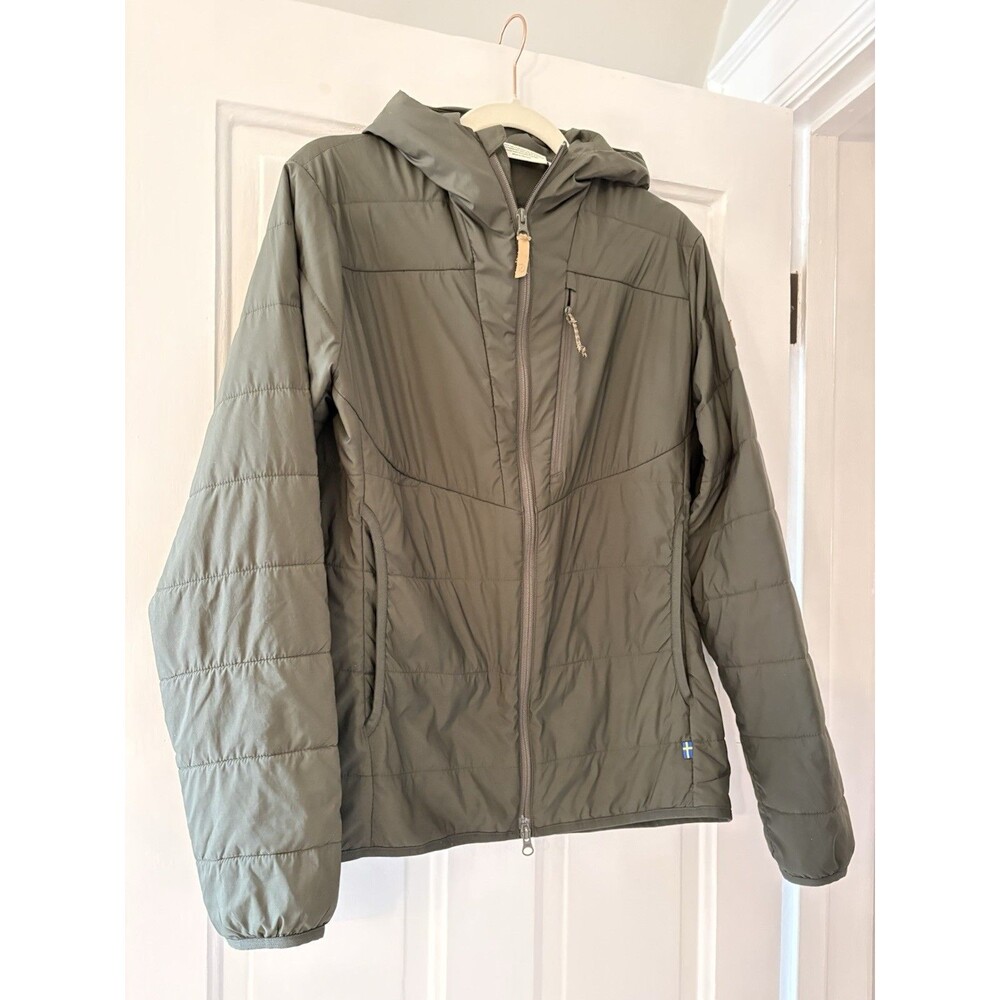 Fjallraven Keb Padded Insulated Hoodie Coat Womens L Winter Jacket Mountain Hike - Picture 2 of 16